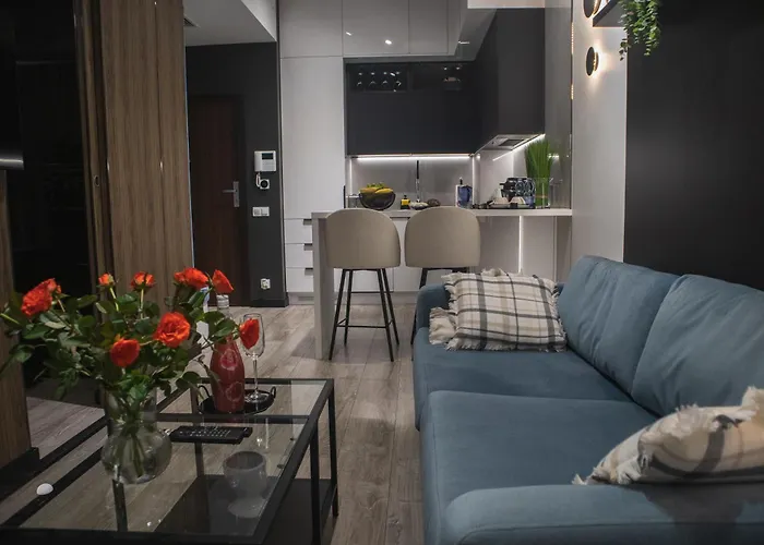 Apartment Hanza Tower - Blue Heaven - Pool, Sauna, Sunset View Szczecin